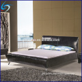 Simple elegant design king size leather bed frame